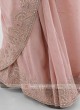 Gota Patti Work Light Pink Saree